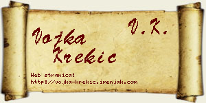 Vojka Krekić vizit kartica